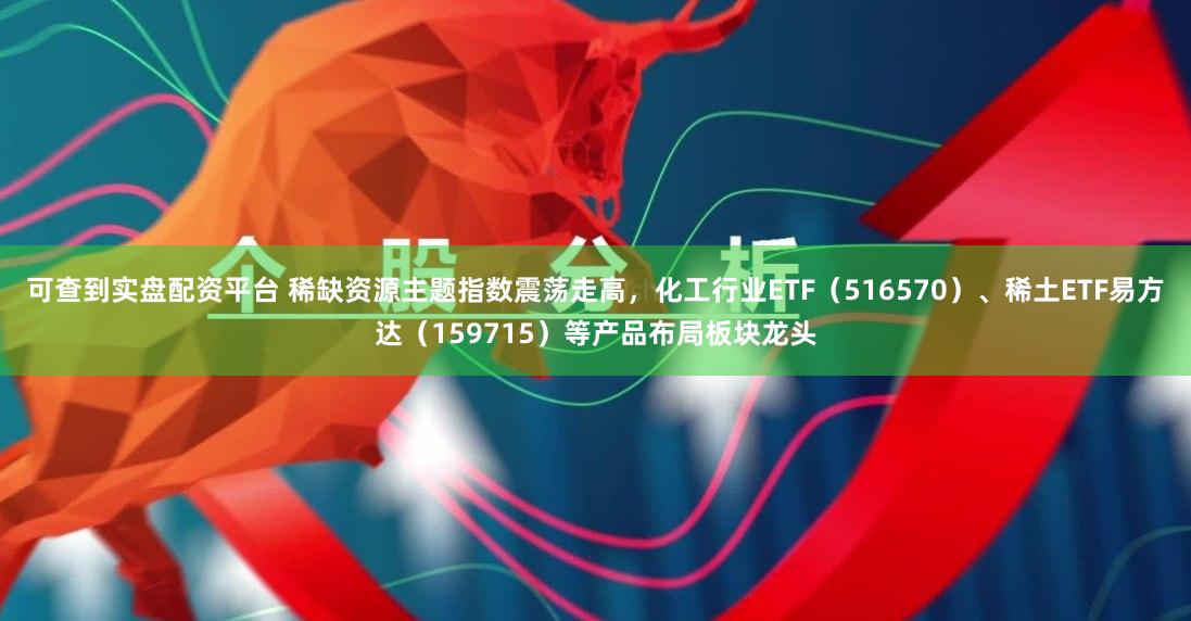 可查到实盘配资平台 稀缺资源主题指数震荡走高，化工行业ETF（516570）、稀土ETF易方达（159715）等产品布局板块龙头